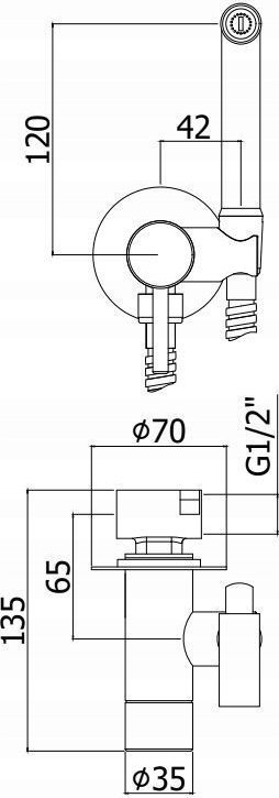 Set bide i integruar Paffoni ZDUP110, me mikser dhe dush, mat i zi