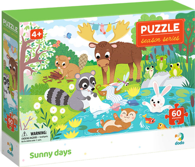 Puzzle Dodo Seasons Sunny Days, 60 copa, 32 x 23 cm, shumëngjyrësh