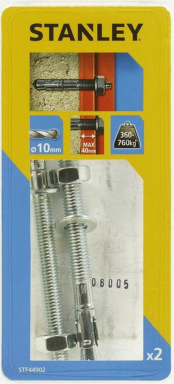 Pajisje fiksuese Stanley Through Anchors Fatmax (STF44902-XJ), 10 x 120mm, 2 copë