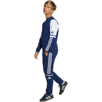 Тренинг панталони adidas Squadra 25 Jr JD4809, памук полиестер, џебови со патент, сина