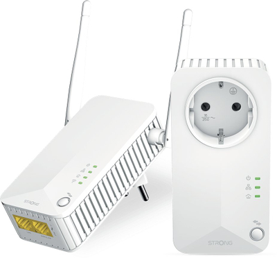 Set Powerline Strong Wi‑Fi 600 Kit, 600 Mbit/s, me hotspot WLAN, i bardhë