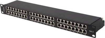 Patch panel Lanberg 48 porta CAT.6, 1U, FTP i mbrojt, i zi