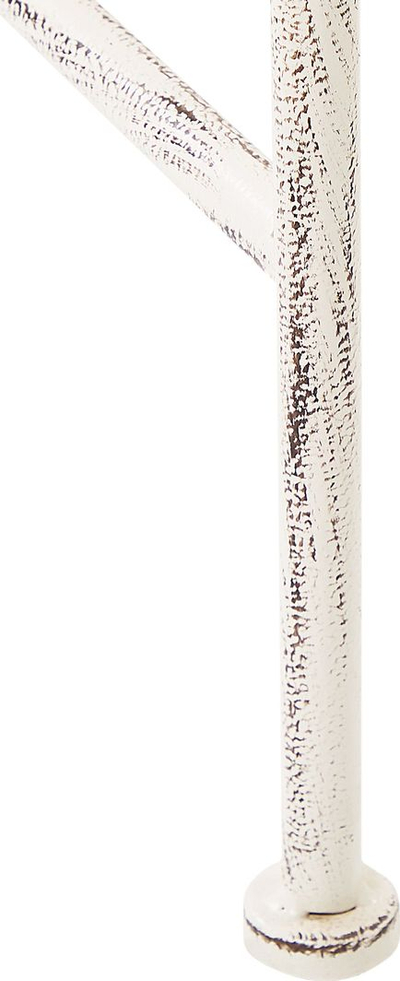 Stol kopshti Beliani Milazzo, metal, 130 cm, i bardhë