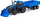 Lodër traktor Polesie Progress 91819, me rimorkio, me ngarkues përpara, blu
