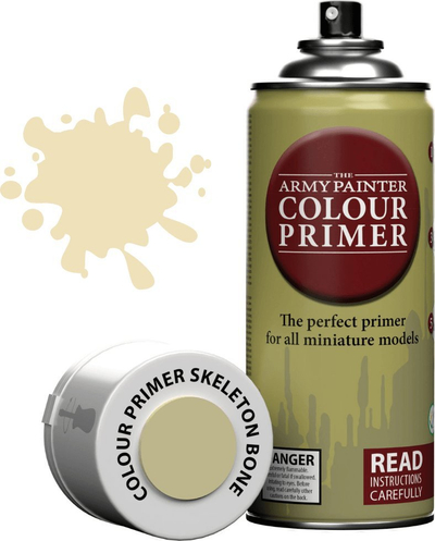 Sprej primer akrilik Army Painter Colour Primer Skeleton Bone, 400ml, mat, ngjyrë kocke