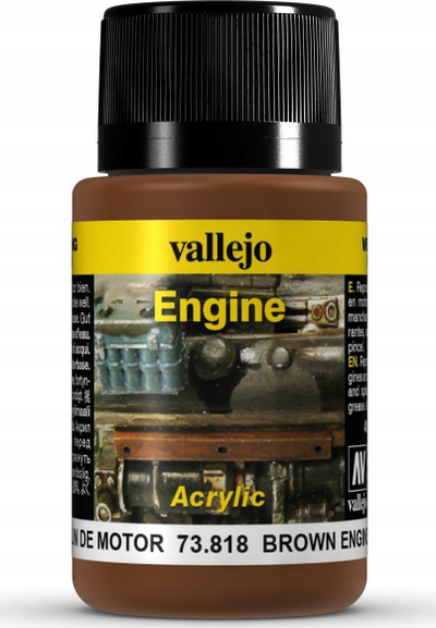 Pigment modelizmi Vallejo Weathering Effects, Brown Engine Soot, 40ml