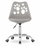 Karrige rrotulluese LEOBERT Swivel Chair Print, 61x41x52 cm, me jastëk lëkure sintetike, gri