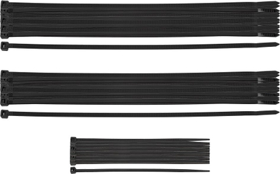 Set lidhëse kabllosh Neo EXTREME, 75 copë, plastike, të zeza
