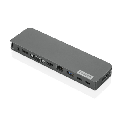 Докинг станица Lenovo USB-C Mini Dock, 4K, RJ45 гигабитен, сива Iron Gray