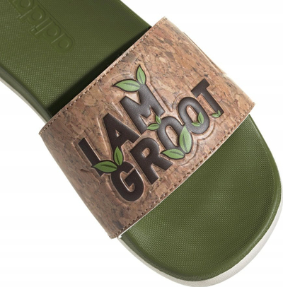 Shapka kalamajsh Adidas Adilette Comfort Jr ID8029, rrëshqitëse, jeshile