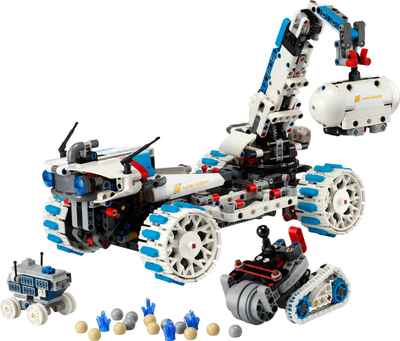 Set ndërtimi STEM Lunar Outpost Moon Rover, 3 modele, për fëmijë, shumëngjyrëshe