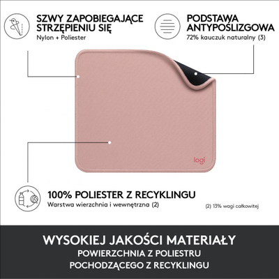 Mauspad Logitech Studio Series, rozë
