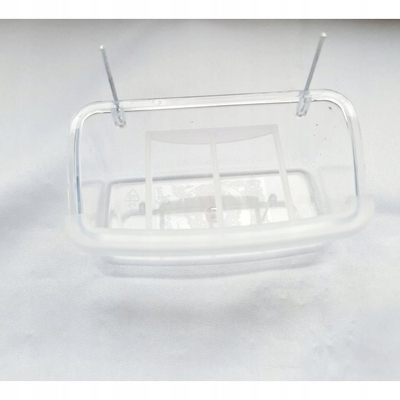 Ushqyes kafazi për zogj, plastikë transparente, 11.5 x 6 x 5.5 cm