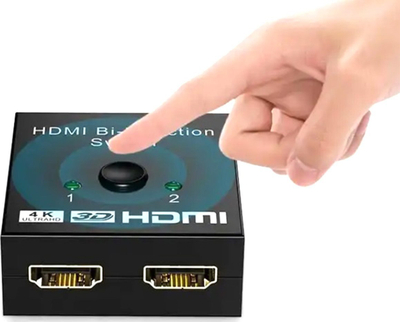Ndarës HDMI 4K, 2.0, 1 me 2, i zi