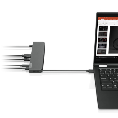 Докинг станица Lenovo USB-C Mini Dock, 4K, RJ45 гигабитен, сива Iron Gray
