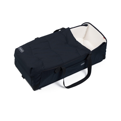 Shportë portative për bebe Voksi Carry Me, dyshek pambuk organik, material i papërshkueshëm nga uji, e zezë