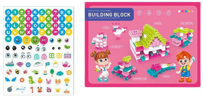 Blloqe ndërtimi Blocki Pastel Pink, 360 pjesë, rozë pastel