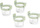 Gotat për air fryer Lékué Mini, set 4 copë, qelq borosilikat, transparente
