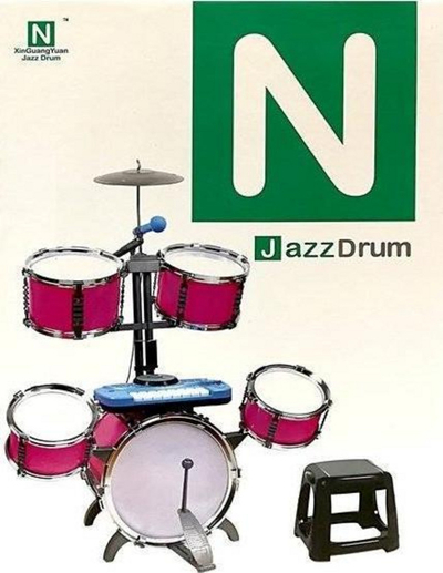 Lodër daulle me tastierë edhe mikrofon import leantoys, rozë