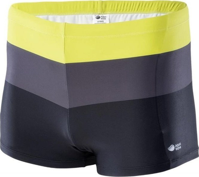 Boxer rrobalarëse AquaWave STRIPE, për meshkuj, të zinj me të verdhë