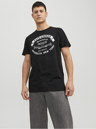 Maicë për meshkuj Jack&Jones, e zezë