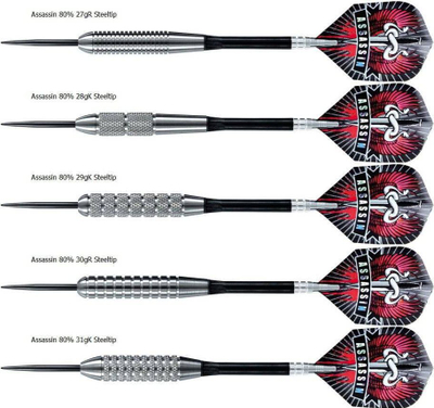 Shigjeta dart Harrows Assassin, 80% tungsten, profesionale