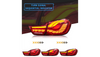 Set stopash Audi A3 8V Sportback 2013-2019, LED Bar, kuqe e tymosur