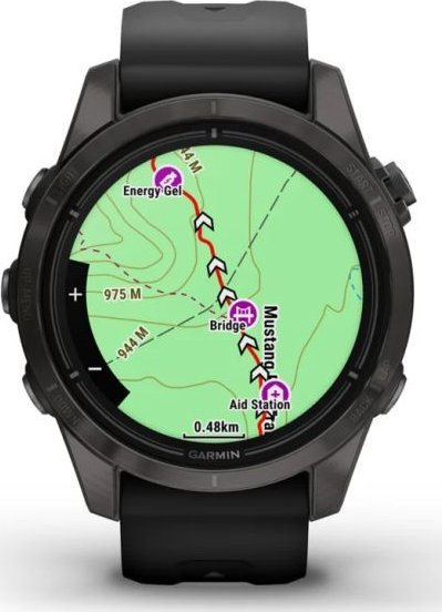 Orë sportive Garmin Epix Pro Gen 2 42mm Sapphire Titanium, AMOLED 1.2", GPS, e zezë