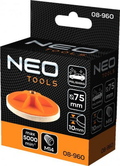 Disk lustruese Neo Polishing Felt, 75 x 10 mm, M14, prej leshi natyral