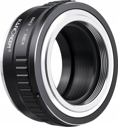 Adapter objektivi K&amp;F Concept KF06.067, M42 në Sony E NEX, metalik