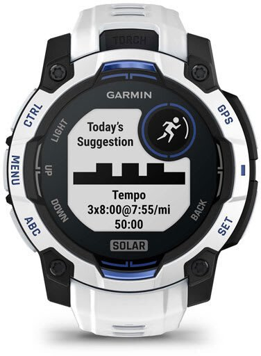 Ora smart Garmin Instinct 3 Solar, 45mm, GPS, e bardhë Whitestone