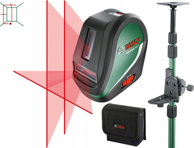 Nивелир ласерски вкрстен Bosch UniversalLevel 3, сет со статив, зелен