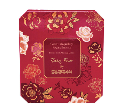 Set kozmetik Parisax Intense Look, paletë hijesh për sy + maskarë për qerpikë + laps për sy + furçë për hije të syve