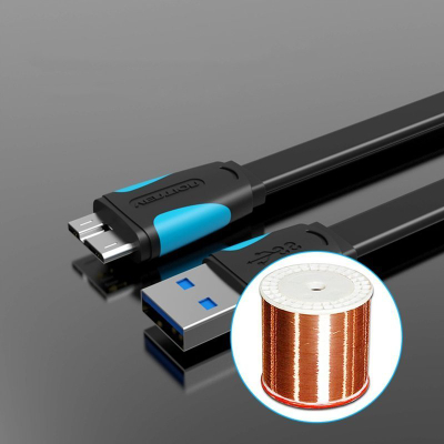 Kabllo USB Vention TCC, USB 3.0 në Micro USB‑B, 2m, e zezë