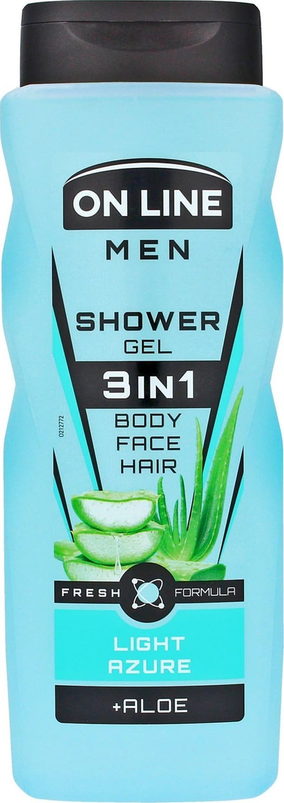 Гел за туширање On Line Men 3in1 Light Azure, 410ml