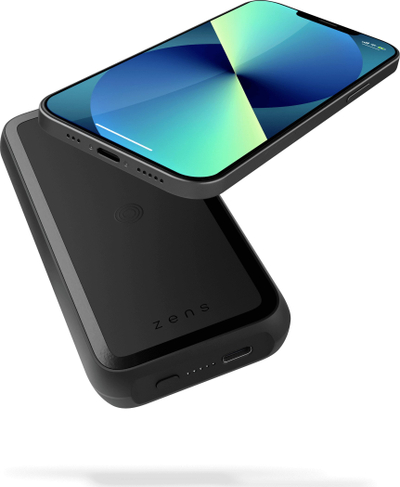 Powerbank ZENS Magnetic Single, 10000 mAh, со држач, црн
