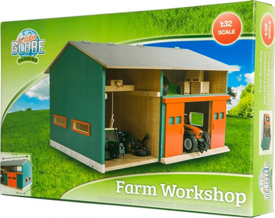 Lodër fermë Kids Globe Farm Workshop 610816, punëtori druri, shkallë 1:32, shumëngjyrëshe