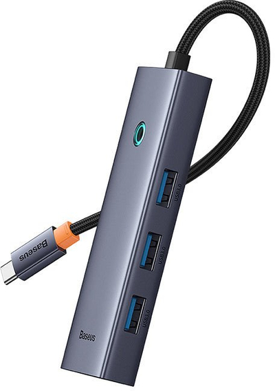 Hub USB Baseus 11 në 1, 2x HDMI 4K, DP, RJ45, PD 100W, gri