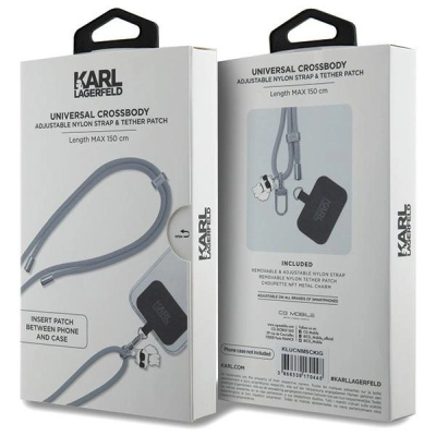 Rrip telefoni Karl Lagerfeld CBDY Cord, 150cm, universal, gri