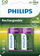 Bateri rikarikueshme Philips R14B2A300, C, 3000mAh, paketim 2 copë
