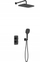 Set dushi termostatik KFA Malaga Concealed, i fshehur në mur, i zi