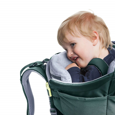 Çantë-shalë për fëmijë Deuter Kid Comfort, sistem Aircontact, model Forest, jeshile