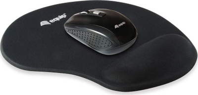 Mousepad me xhel Equip, ergonomik, kundër rrëshqitjes, i zi