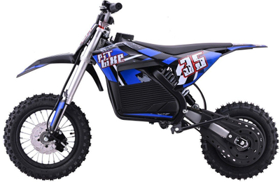Motoçikletë elektrike Pit Bike 35, off road për fëmijë, gomë terreni, blu