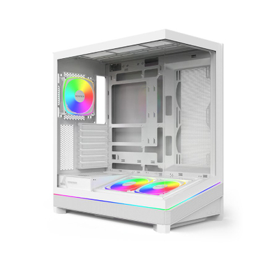 Kuti PC Montech SKY 3 RGB, mid tower, xham i temperuar, e bardhë