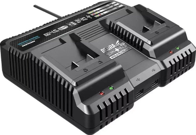 Karikues dyshe për bateri Dedra Dual Charger 2x4.5A, 18V