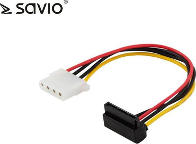 Kabllo energjie SAVIO AK-42, MOLEX 4 pin në SATA 15 pin, 18 cm