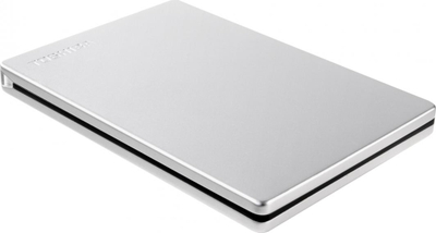 Hard disk i jashtëm Toshiba Canvio Slim, 1TB, USB 3.0, ngjyrë argjendi