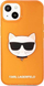 Mbulesë telefoni Karl Lagerfeld Choupette Head, për iPhone 13 mini, TPU, portokalli fluo