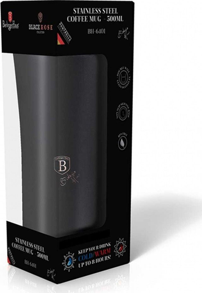 Termos Lumarko Berlinger Haus BH 6401, 500ml, çelik inox, e zezë